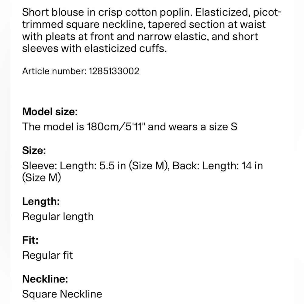 NWT White Poplin Blouse - Picture 6 of 7